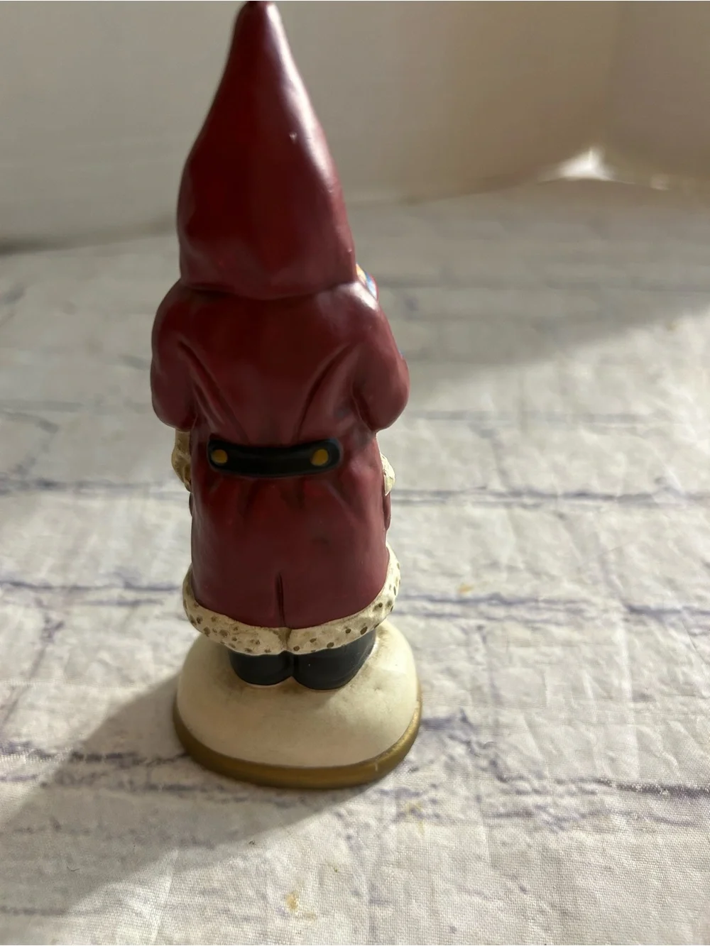 VTG SANTA CLAUS HOLDING CAT & CLOWN WITH 1890 ON BASE CHRISTMAS EVE (1983) KOREA